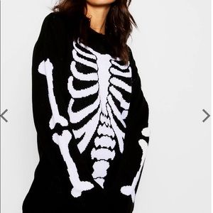 NWT Boohoo Skeleton dress